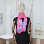 Fashion, accesorii si bijuterii - Femei - Accesorii femei - Esarfe si fulare femei - Esarfa, de dama, Buticcochet, din poliester, cu imprimeu floral, 150x50 cm, Roz - ES1284 - Infinity.ro