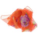 Fashion, accesorii si bijuterii - Femei - Accesorii femei - Esarfe si fulare femei - Esarfa, de dama, Buticcochet, din poliester, cu trandafiri, 50x160 cm, Portocaliu - ES1255 - Infinity.ro