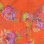 Fashion, accesorii si bijuterii - Femei - Accesorii femei - Esarfe si fulare femei - Esarfa, de dama, Buticcochet, din poliester, cu trandafiri, 50x160 cm, Portocaliu - ES1255 - Infinity.ro