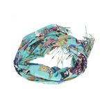 Fashion, accesorii si bijuterii - Femei - Accesorii femei - Esarfe si fulare femei - Esarfa, de dama, Buticcochet, Casmir, 70x170 cm, model pisicute, Turcoaz inchis - ES2765 - Infinity.ro