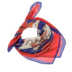 Fashion, accesorii si bijuterii - Femei - Accesorii femei - Esarfe si fulare femei - Esarfa, de dama, 70x70 cm, Buticcochet, model cu trasura, Rosu - ES1185 - Infinity.ro
