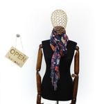 Fashion, accesorii si bijuterii - Femei - Accesorii femei - Esarfe si fulare femei - Esarfa, de dama, Buticcochet, Casmir, 70x170 cm, model pisicute, Bleumarin - ES2764 - Infinity.ro