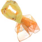 Fashion, accesorii si bijuterii - Femei - Accesorii femei - Esarfe si fulare femei - Esarfa, de dama, Buticcochet, din poliester, Galben cu flori si pasari, 150x50 cm - ES1140 - Infinity.ro