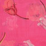 Fashion, accesorii si bijuterii - Femei - Accesorii femei - Esarfe si fulare femei - Esarfa, de dama, Buticcochet, din poliester, Roz cu lalele, 150x50 cm - ES1124 - Infinity.ro