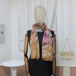 Fashion, accesorii si bijuterii - Femei - Accesorii femei - Esarfe si fulare femei - Esarfa, de dama, Buticcochet, din poliester, Maro cu imprimeu floral, 50x160 cm - ES1074 - Infinity.ro
