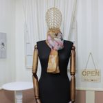 Fashion, accesorii si bijuterii - Femei - Accesorii femei - Esarfe si fulare femei - Esarfa, de dama, Buticcochet, din poliester, Maro cu imprimeu floral, 50x160 cm - ES1074 - Infinity.ro