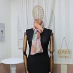 Fashion, accesorii si bijuterii - Femei - Accesorii femei - Esarfe si fulare femei - Esarfa, de dama, Buticcochet, din poliester, Roz cu imprimeu floral, 50x160 cm - ES1075 - Infinity.ro