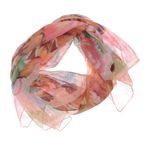 Fashion, accesorii si bijuterii - Femei - Accesorii femei - Esarfe si fulare femei - Esarfa, de dama, Buticcochet, din poliester, Roz cu imprimeu floral, 50x160 cm - ES1075 - Infinity.ro
