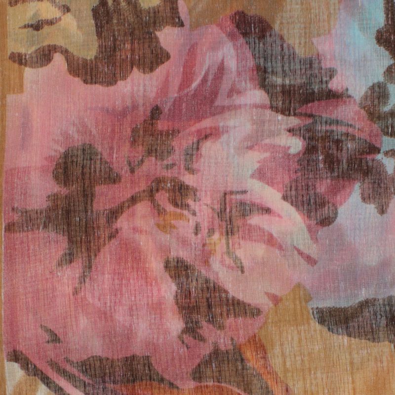 Fashion, accesorii si bijuterii - Femei - Accesorii femei - Esarfe si fulare femei - Esarfa, de dama, Buticcochet, din poliester, Maro cu imprimeu floral, 50x160 cm - ES1074 - Infinity.ro