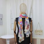 Fashion, accesorii si bijuterii - Femei - Accesorii femei - Esarfe si fulare femei - Esarfa, de dama, Buticcochet, din poliester, Galben cu imprimeu floral, 50x160 cm - ES1064 - Infinity.ro