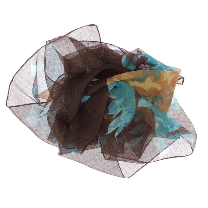 Fashion, accesorii si bijuterii - Femei - Accesorii femei - Esarfe si fulare femei - Esarfa, de dama, Buticcochet, Maro cu trandafiri, 50x160 cm - ES1052 - Infinity.ro