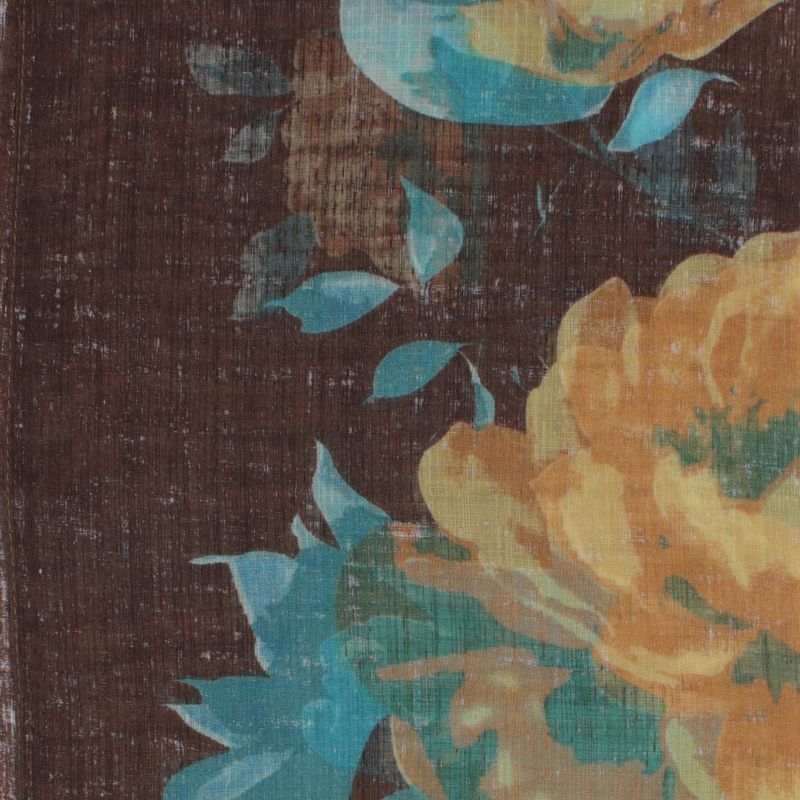 Fashion, accesorii si bijuterii - Femei - Accesorii femei - Esarfe si fulare femei - Esarfa, de dama, Buticcochet, Maro cu trandafiri, 50x160 cm - ES1052 - Infinity.ro