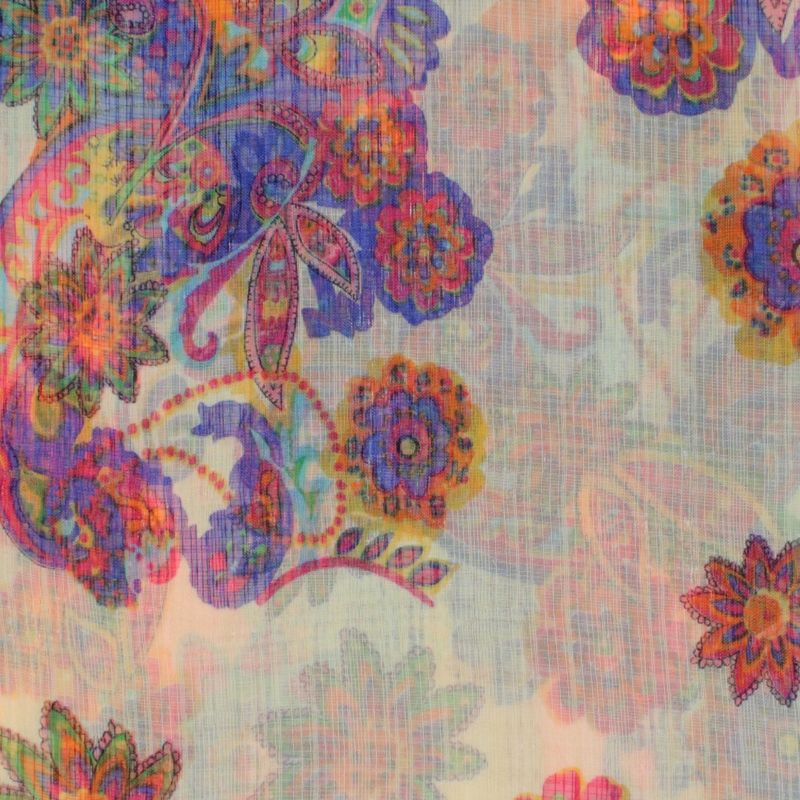 Fashion, accesorii si bijuterii - Femei - Accesorii femei - Esarfe si fulare femei - Esarfa, de dama, Buticcochet, din poliester, Galben cu imprimeu floral, 50x160 cm - ES1064 - Infinity.ro