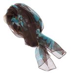 Fashion, accesorii si bijuterii - Femei - Accesorii femei - Esarfe si fulare femei - Esarfa, de dama, Buticcochet, Maro cu trandafiri, 50x160 cm - ES1052 - Infinity.ro