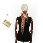 Fashion, accesorii si bijuterii - Femei - Accesorii femei - Esarfe si fulare femei - Esarfa, de dama, Buticcochet, Casmir, 70x170 cm, model cu pisicute, Caramiziu - ES2751 - Infinity.ro