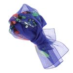 Fashion, accesorii si bijuterii - Femei - Accesorii femei - Esarfe si fulare femei - Esarfa, de dama, Buticcochet, Bleumarin cu trandafiri, 50x160 cm - ES1050 - Infinity.ro