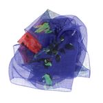Fashion, accesorii si bijuterii - Femei - Accesorii femei - Esarfe si fulare femei - Esarfa, de dama, Buticcochet, Bleumarin cu trandafiri, 50x160 cm - ES1050 - Infinity.ro