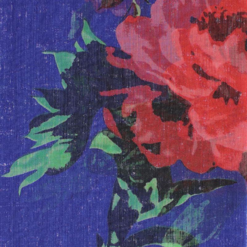 Fashion, accesorii si bijuterii - Femei - Accesorii femei - Esarfe si fulare femei - Esarfa, de dama, Buticcochet, Bleumarin cu trandafiri, 50x160 cm - ES1050 - Infinity.ro