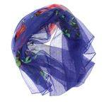 Fashion, accesorii si bijuterii - Femei - Accesorii femei - Esarfe si fulare femei - Esarfa, de dama, Buticcochet, Bleumarin cu trandafiri, 50x160 cm - ES1050 - Infinity.ro