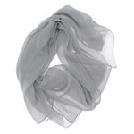 Fashion, accesorii si bijuterii - Femei - Accesorii femei - Esarfe si fulare femei - Esarfa, de dama, Buticcochet, din poliester, Gri, 150x50 cm - ES1027 - Infinity.ro