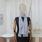 Fashion, accesorii si bijuterii - Femei - Accesorii femei - Esarfe si fulare femei - Esarfa, de dama, Buticcochet, din poliester, Gri, 150x50 cm - ES1027 - Infinity.ro
