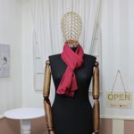 Fashion, accesorii si bijuterii - Femei - Accesorii femei - Esarfe si fulare femei - Esarfa, de dama, Buticcochet, din poliester, Visiniu, 150x50 cm - ES1022 - Infinity.ro