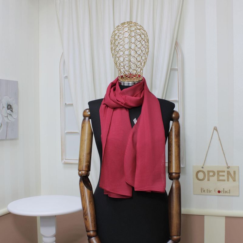 Fashion, accesorii si bijuterii - Femei - Accesorii femei - Esarfe si fulare femei - Esarfa, de dama, Buticcochet, din poliester, Visiniu, 150x50 cm - ES1022 - Infinity.ro
