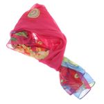 Fashion, accesorii si bijuterii - Femei - Accesorii femei - Esarfe si fulare femei - Esarfa, de dama, Buticcochet, din poliester, Roz cu imprimeu floral multicolor, 150x50 cm - ES1011 - Infinity.ro