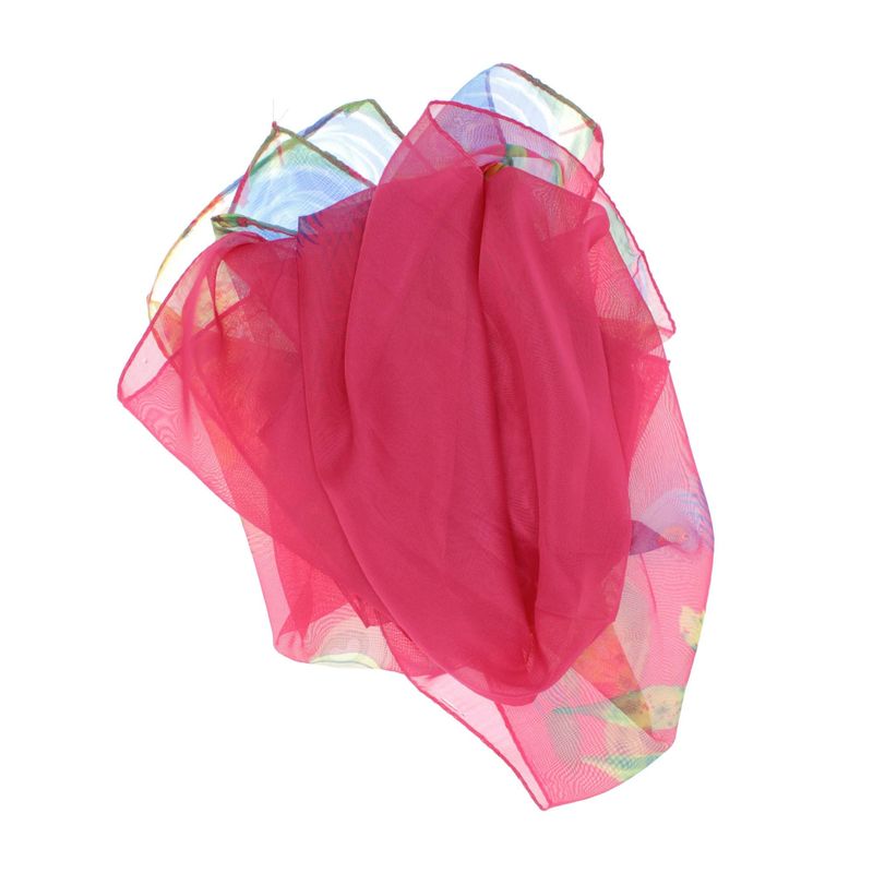 Fashion, accesorii si bijuterii - Femei - Accesorii femei - Esarfe si fulare femei - Esarfa, de dama, Buticcochet, din poliester, Roz cu imprimeu floral multicolor, 150x50 cm - ES1011 - Infinity.ro