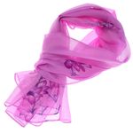 Fashion, accesorii si bijuterii - Femei - Accesorii femei - Esarfe si fulare femei - Esarfa, de dama, Buticcochet, din poliester, imprimeu floral, 50x150 cm, Mov - ES2662 - Infinity.ro