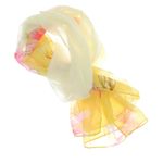 Fashion, accesorii si bijuterii - Femei - Accesorii femei - Esarfe si fulare femei - Esarfa, de dama, Buticcochet, din poliester, Galben cu imprimeu floral, 150x50 cm - ES1001 - Infinity.ro