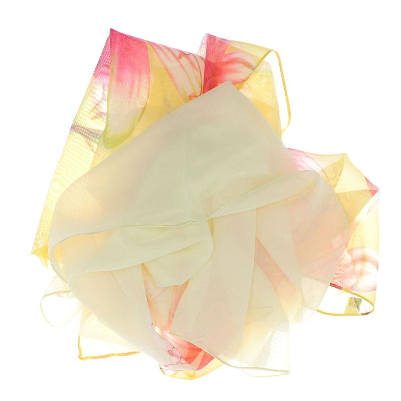 Fashion, accesorii si bijuterii - Femei - Accesorii femei - Esarfe si fulare femei - Esarfa, de dama, Buticcochet, din poliester, Galben cu imprimeu floral, 150x50 cm - ES1001 - Infinity.ro