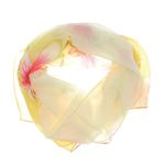 Fashion, accesorii si bijuterii - Femei - Accesorii femei - Esarfe si fulare femei - Esarfa, de dama, Buticcochet, din poliester, Galben cu imprimeu floral, 150x50 cm - ES1001 - Infinity.ro