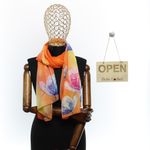 Fashion, accesorii si bijuterii - Femei - Accesorii femei - Esarfe si fulare femei - Esarfa, de dama, Buticcochet, din poliester, imprimeu floral, 50x150 cm, Multicolor - ES2557 - Infinity.ro