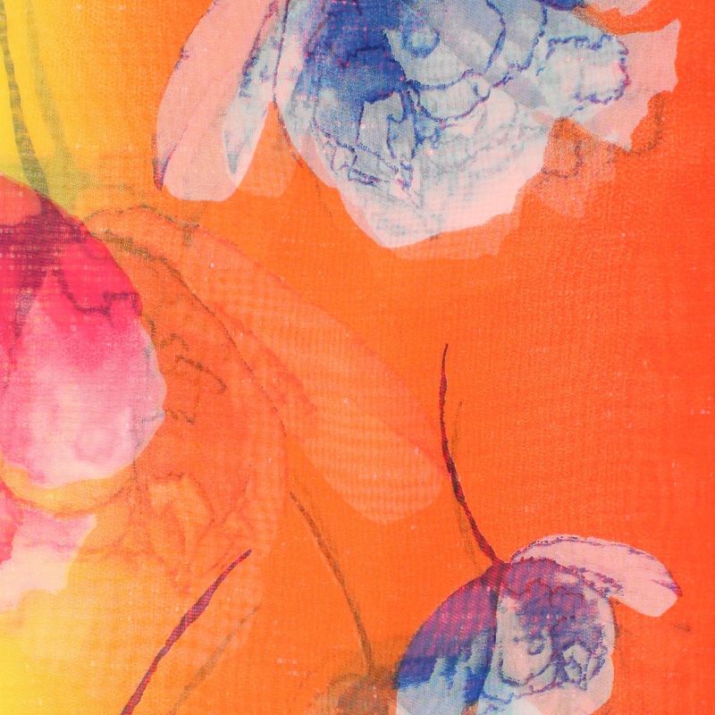 Fashion, accesorii si bijuterii - Femei - Accesorii femei - Esarfe si fulare femei - Esarfa, de dama, Buticcochet, din poliester, imprimeu floral, 50x150 cm, Multicolor - ES2557 - Infinity.ro