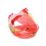 Fashion, accesorii si bijuterii - Femei - Accesorii femei - Esarfe si fulare femei - Esarfa, de dama, Buticcochet, din poliester, imprimeu floral, 50x150 cm, Rosu - ES2555 - Infinity.ro