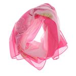 Fashion, accesorii si bijuterii - Femei - Accesorii femei - Esarfe si fulare femei - Esarfa, de dama, Buticcochet, din poliester, Roz cu frunze, 150x50 cm - ES991 - Infinity.ro