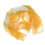 Fashion, accesorii si bijuterii - Femei - Accesorii femei - Esarfe si fulare femei - Esarfa, de dama, Buticcochet, din poliester, Portocaliu cu frunze, 150x50 cm - ES992 - Infinity.ro