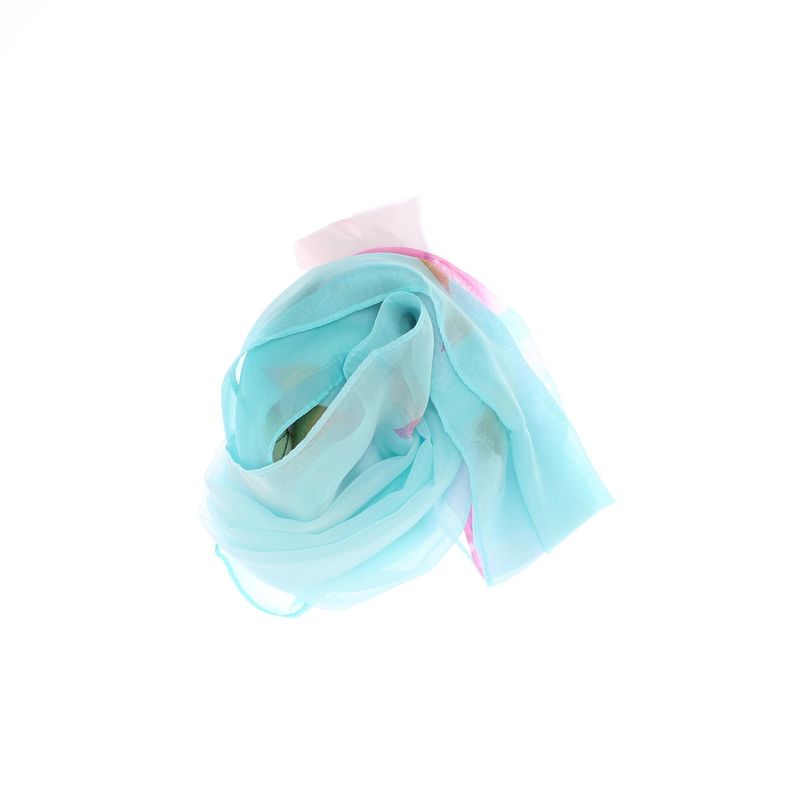 Fashion, accesorii si bijuterii - Femei - Accesorii femei - Esarfe si fulare femei - Esarfa, de dama, Buticcochet, din poliester, imprimeu floral, 50x150 cm, Albastru - ES2554 - Infinity.ro
