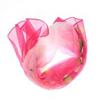 Fashion, accesorii si bijuterii - Femei - Accesorii femei - Esarfe si fulare femei - Esarfa, de dama, Buticcochet, din poliester, imprimeu floral, 50x150 cm, Fucsia - ES2553 - Infinity.ro