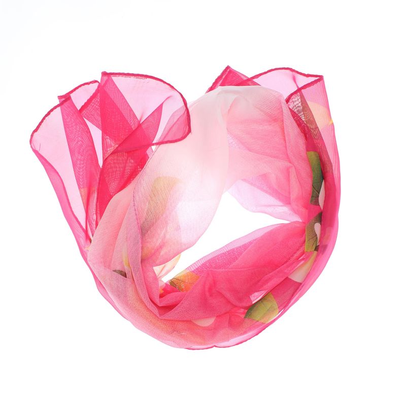 Fashion, accesorii si bijuterii - Femei - Accesorii femei - Esarfe si fulare femei - Esarfa, de dama, Buticcochet, din poliester, imprimeu floral, 50x150 cm, Fucsia - ES2553 - Infinity.ro