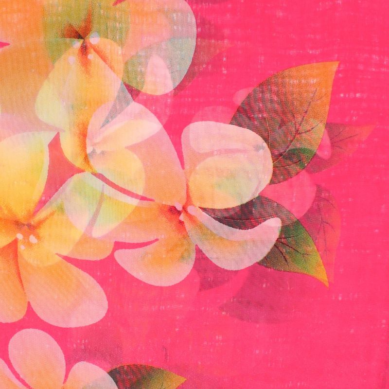 Fashion, accesorii si bijuterii - Femei - Accesorii femei - Esarfe si fulare femei - Esarfa, de dama, Buticcochet, din poliester, imprimeu floral, 50x150 cm, Fucsia - ES2553 - Infinity.ro