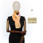 Fashion, accesorii si bijuterii - Femei - Accesorii femei - Esarfe si fulare femei - Esarfa, de dama, Buticcochet, din poliester, imprimeu floral, 50x150 cm, Portocaliu - ES2547 - Infinity.ro