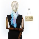 Fashion, accesorii si bijuterii - Femei - Accesorii femei - Esarfe si fulare femei - Esarfa, de dama, Buticcochet, din poliester, imprimeu floral, 50x150 cm, Albastru - ES2545 - Infinity.ro