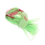 Fashion, accesorii si bijuterii - Femei - Accesorii femei - Esarfe si fulare femei - Esarfa, de dama, Buticcochet, din poliester, imprimeu floral, 50x150 cm, Verde - ES2534 - Infinity.ro