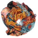 Fashion, accesorii si bijuterii - Femei - Accesorii femei - Esarfe si fulare femei - Esarfa, de dama, Buticcochet, Multicolor cu frunze, dimensiune 180x90cm - ES913 - Infinity.ro