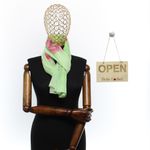 Fashion, accesorii si bijuterii - Femei - Accesorii femei - Esarfe si fulare femei - Esarfa, de dama, Buticcochet, din poliester, imprimeu floral, 50x150 cm, Verde - ES2534 - Infinity.ro