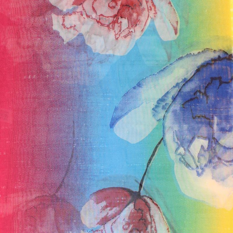 Fashion, accesorii si bijuterii - Femei - Accesorii femei - Esarfe si fulare femei - Esarfa, de dama, Buticcochet, din poliester, imprimeu floral, 50x150 cm, Multicolor - ES2536 - Infinity.ro