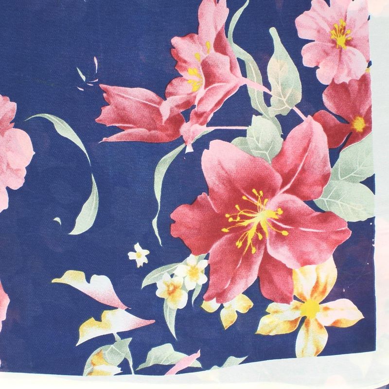 Fashion, accesorii si bijuterii - Femei - Accesorii femei - Esarfe si fulare femei - Esarfa, de dama, 70 x 70 cm, Buticcochet, model floral, Bleumarin - ES2245 - Infinity.ro