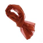 Fashion, accesorii si bijuterii - Femei - Accesorii femei - Esarfe si fulare femei - Esarfa, de dama, Buticcochet, din poliester, model uni, 50x150 cm, Caramiziu - ES2260 - Infinity.ro
